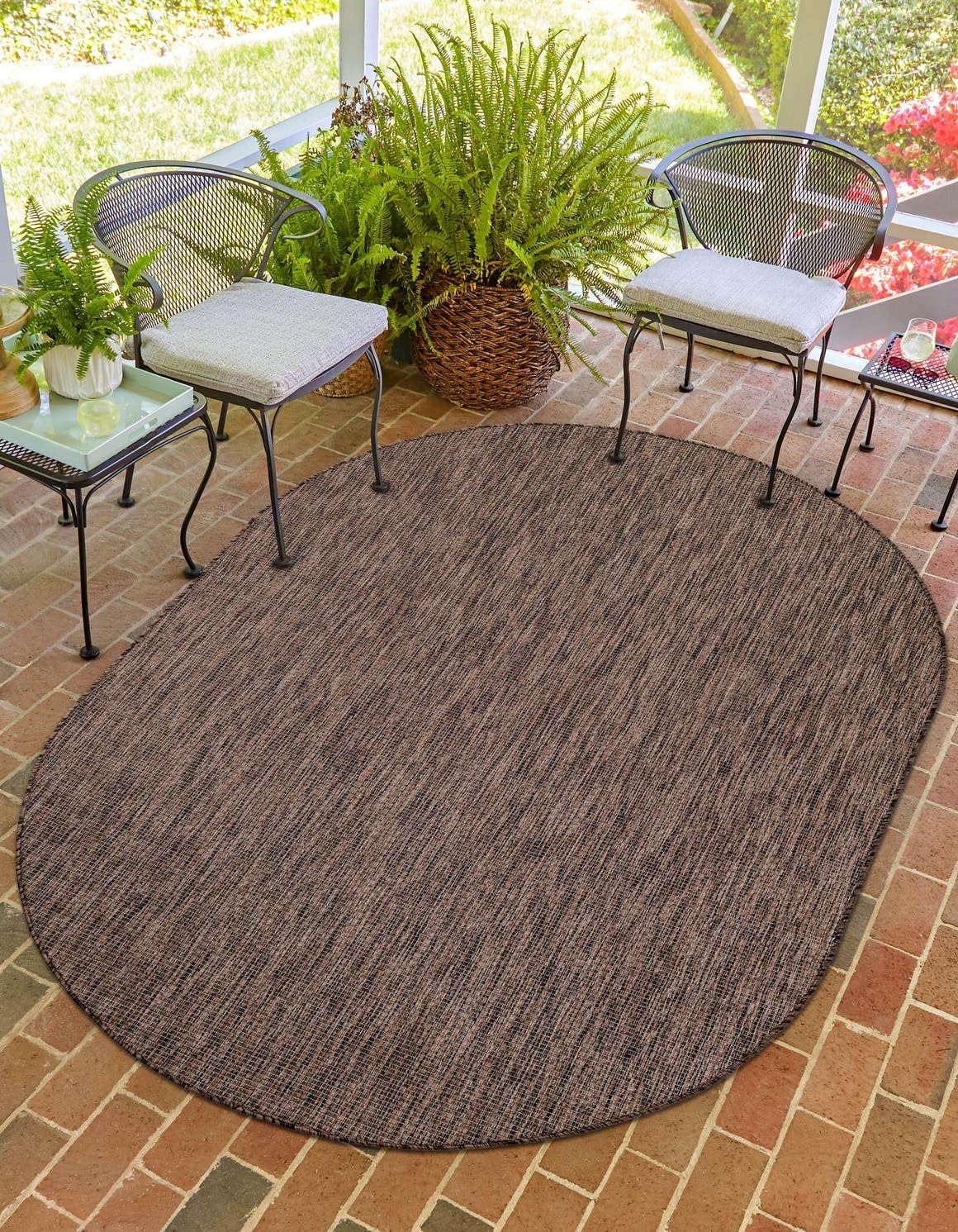 Unique Loom Outdoor Solid Collection Area Rug for Versatile Use