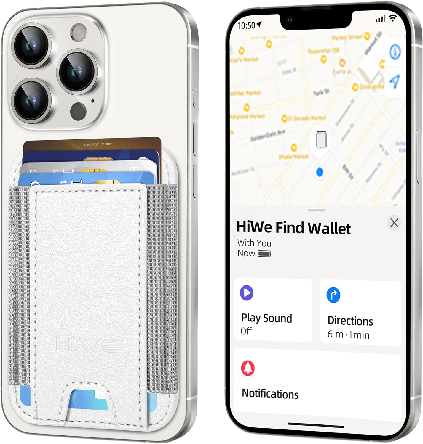 HiWe MagSafe Wallet with Find My and Anti-Lost Features