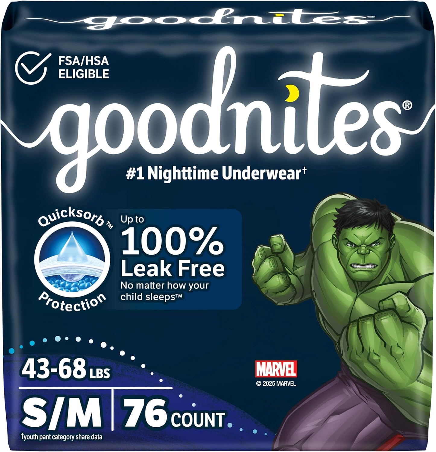 Goodnites Boys' Bedwetting Underwear for Comfortable Nights