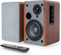 Smalody Powered Bookshelf Speakers Pair - 60W Stereo Wood Speakers