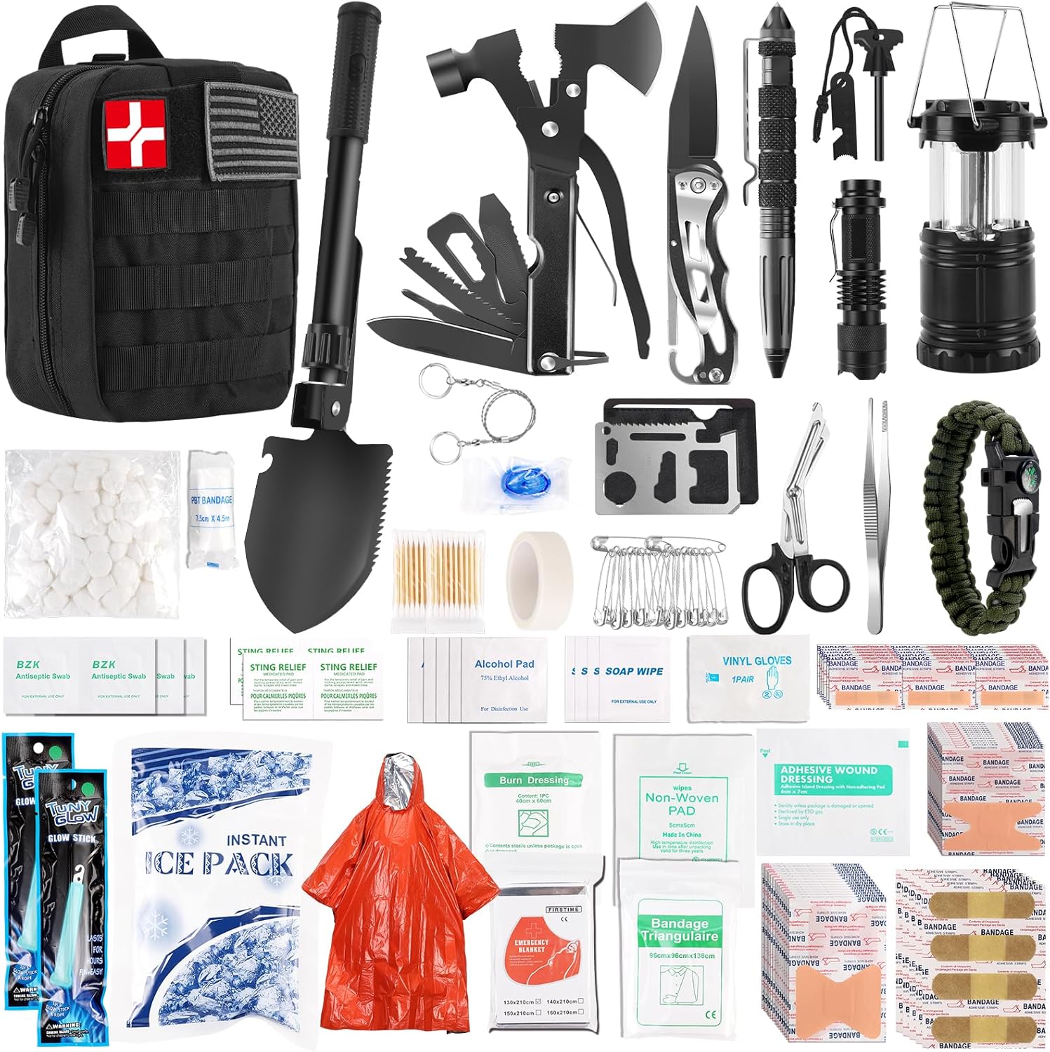 Emergency Survival Kit - 318 PCS Med Supplies