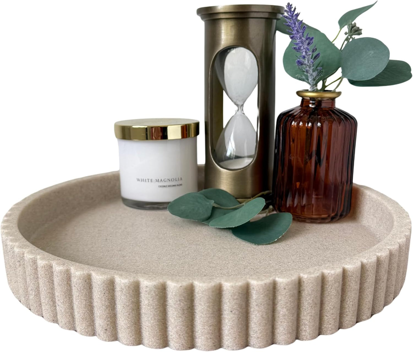 OAKOA Decorative Tray for Living Room - Modern Centerpiece