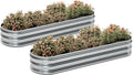 Galvanized Raised Garden Bed 6ft Oval Planter - Durable Outdoor Kit