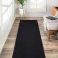 22in Wide Black Rubber Backed Stair Runner Rug - Custom Length