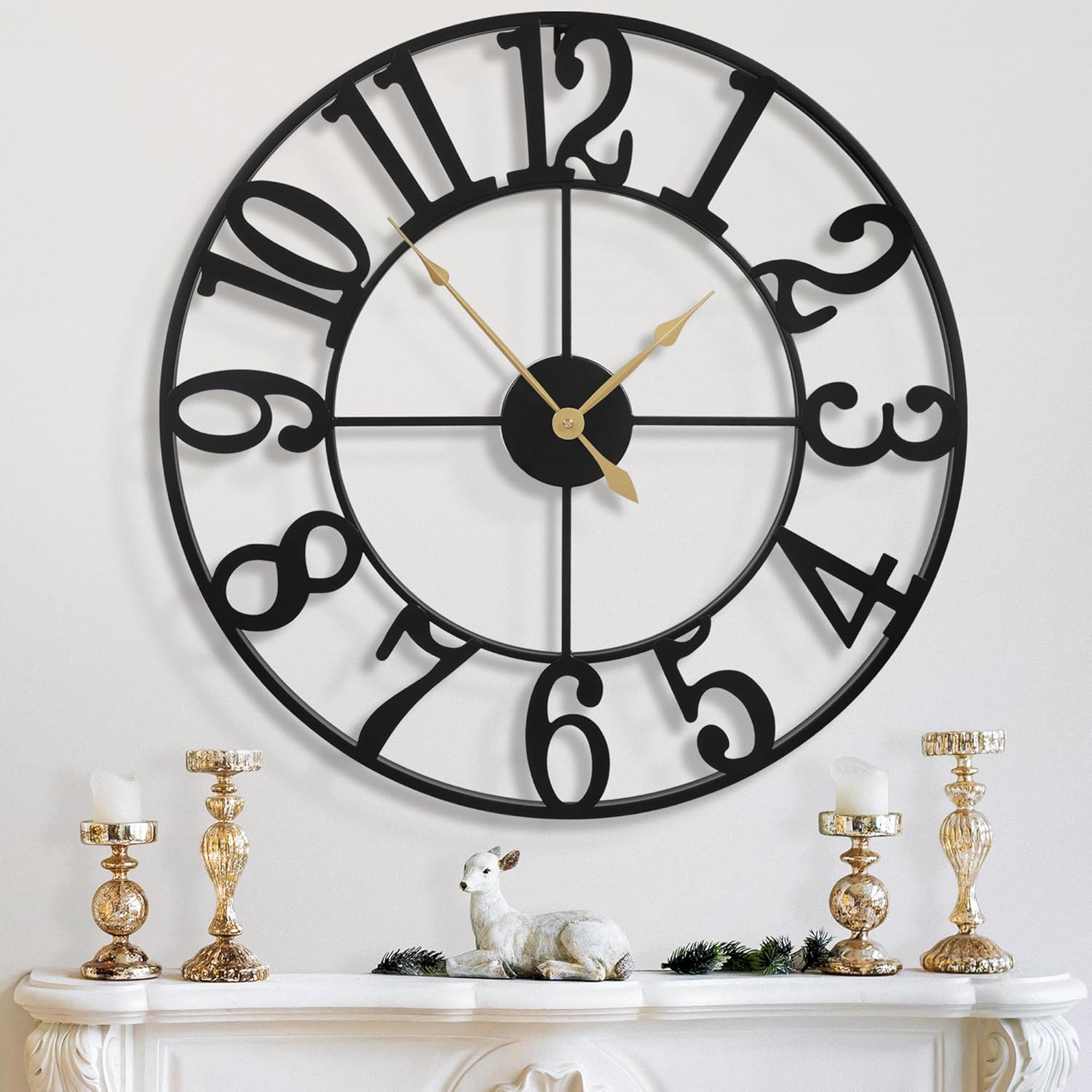 LEIKE 31 Inch Extra Large Wall Clock for Home and Office Decor