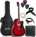 Ashthorpe Red Acoustic Electric Guitar + 10W Amp