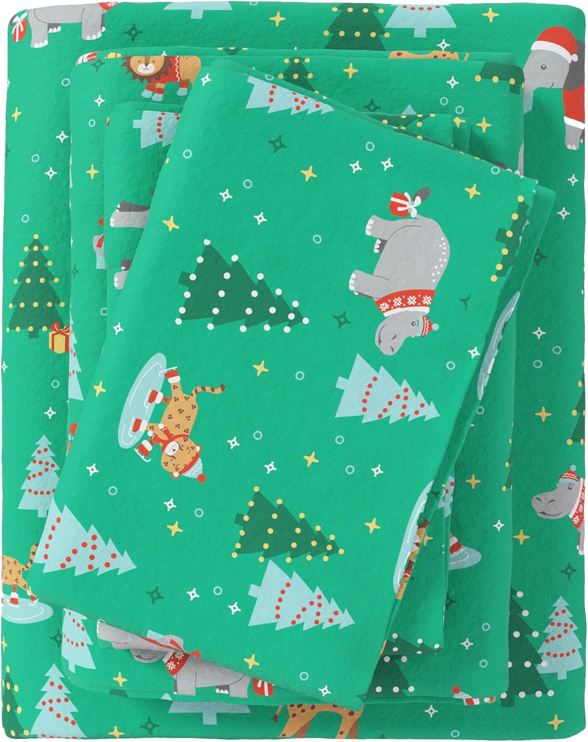 Great Bay Home Christmas Flannel Sheet Set for Cozy Winter Nights