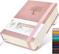 Lined Journal Notebook A5 365 Pages Rose Gold - Thick Vegan Leather