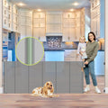 Extra Wide 80 in Retractable Dog Gate - Reinforced, Space Saving
