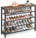 VASAGLE INDESTIC Shoe Rack with 4 Mesh Shelves for Entryway