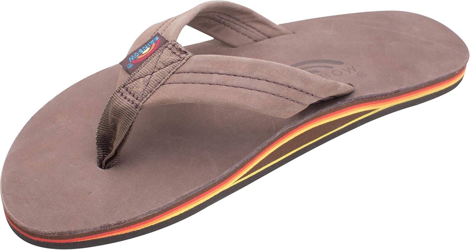 Rainbow Sandals Men's Single Layer Premier Leather Flip Flops