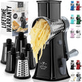 Rotary Cheese Grater 5 Blade Cheese Shredder - Fast Manual Grating