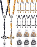 Handmade Wooden Rosary 24 Pack for Catholic Gifts and Prayers