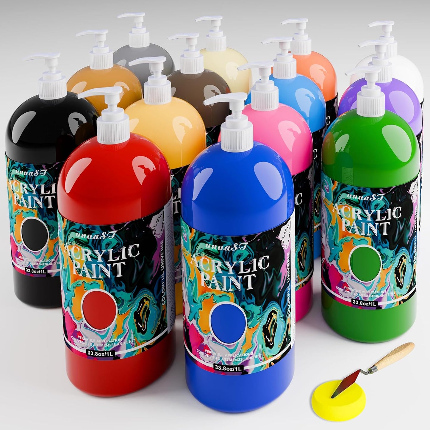 Acrylic Paint Sets for Adults - 14 Color Rich Pigment Kits