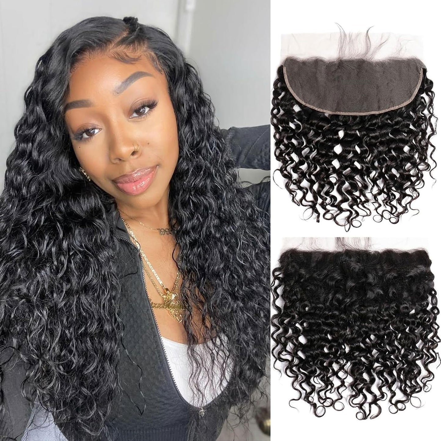 Water Wave HD Frontal 13x6 Lace Closure for Natural Style