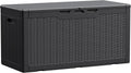 Devoko 100 Gallon Waterproof Resin Deck Box - Lockable Outdoor Storage