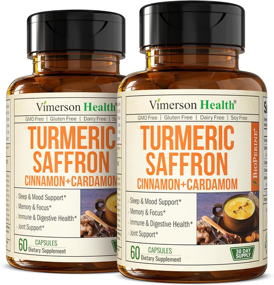 Saffron Supplements for Mood, Memory & Joint Health - 2 Pack