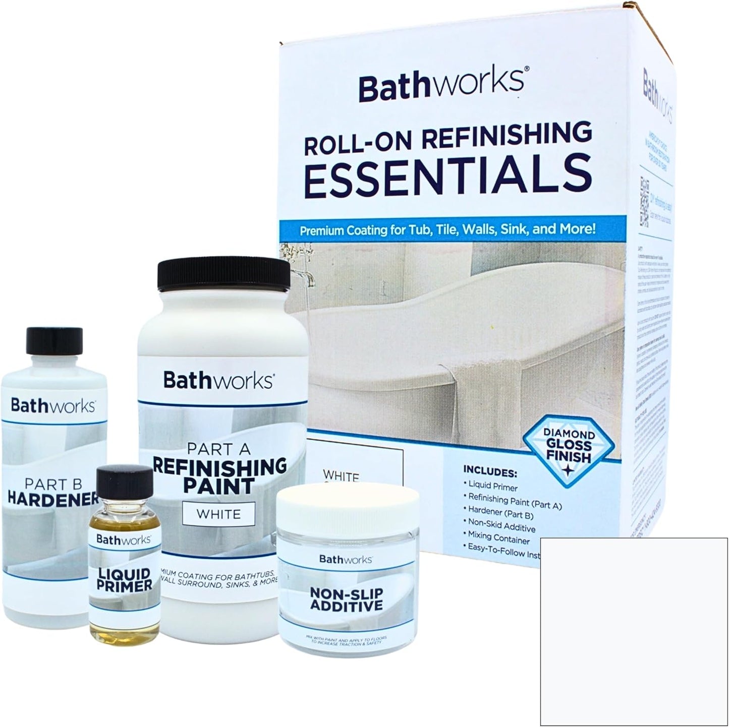 Bathworks Essentials Roll-On Refinishing Kit for High Gloss Finish