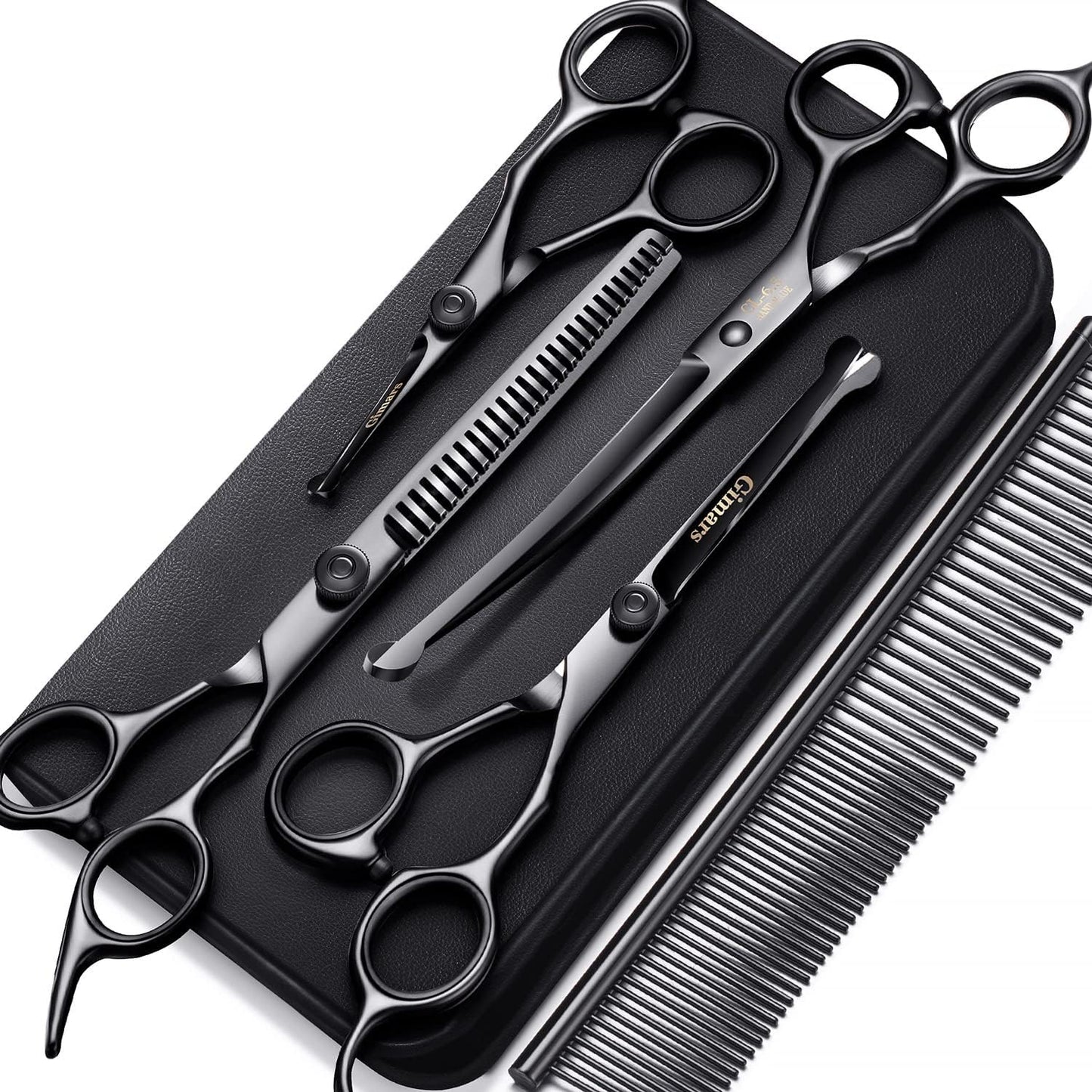 Professional 6 in 1 Grooming Scissors Set for Dogs and Cats