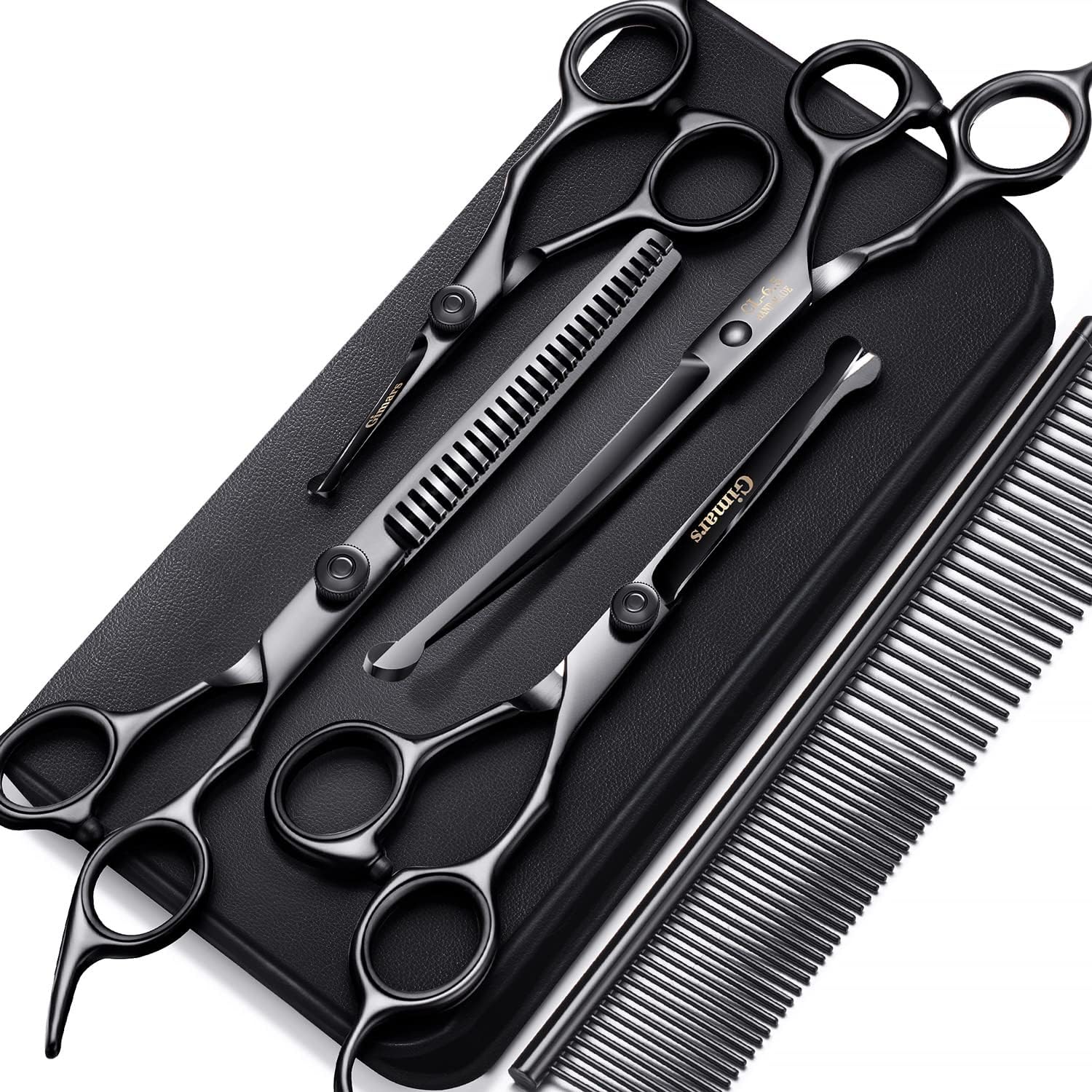 Professional 6 in 1 Grooming Scissors Set for Dogs and Cats