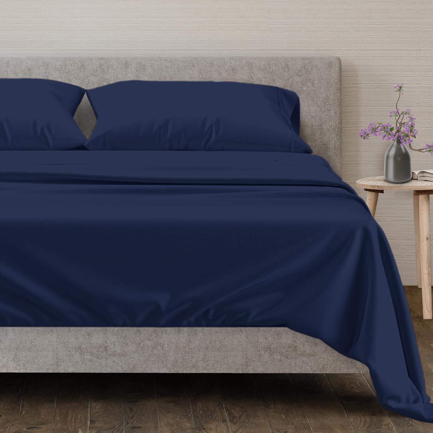 Luxurious 100% Egyptian Cotton Queen Size Sheet Set for Comfort
