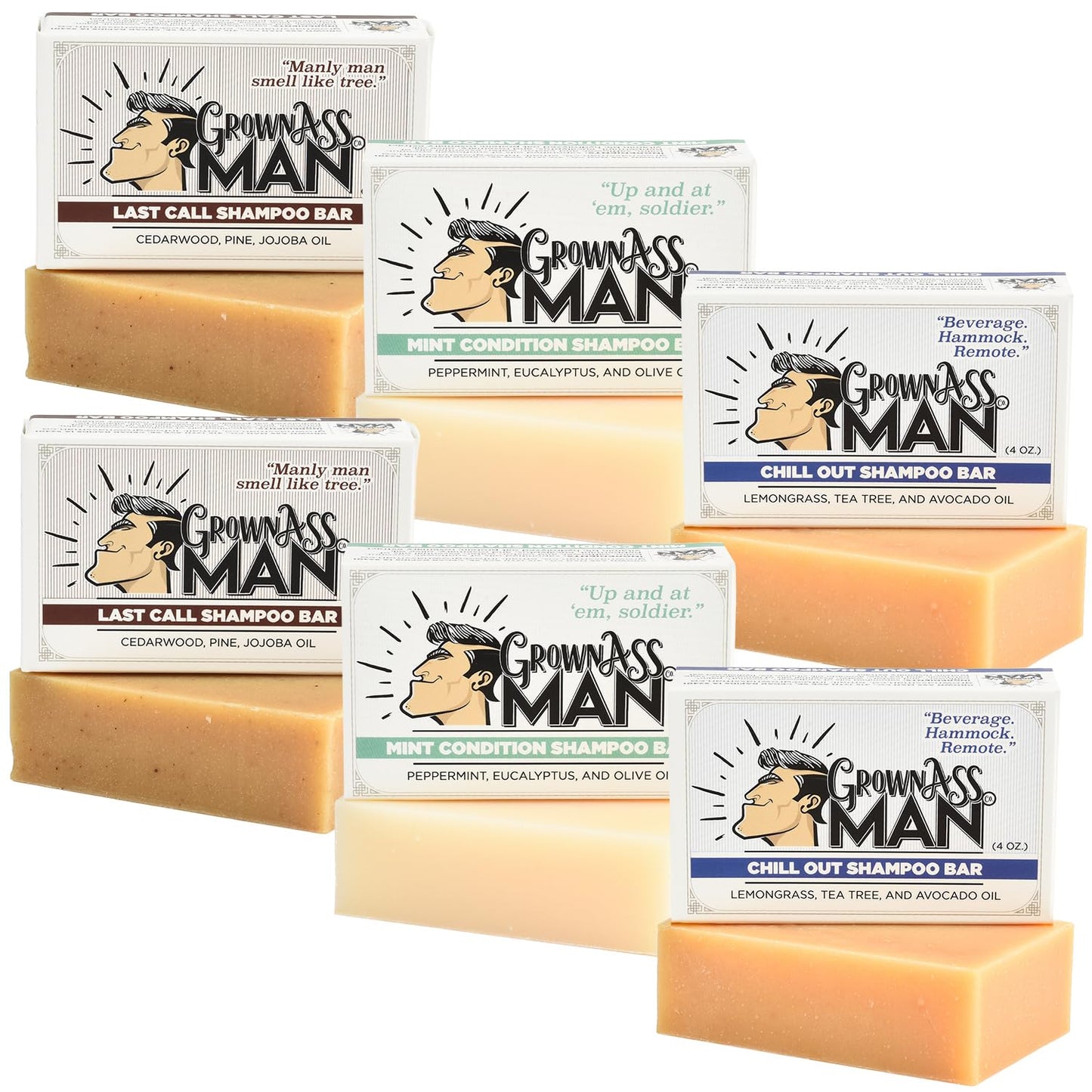 Solid Shampoo Bar Rich Lather 3 in 1 for Hair, Beard & Body