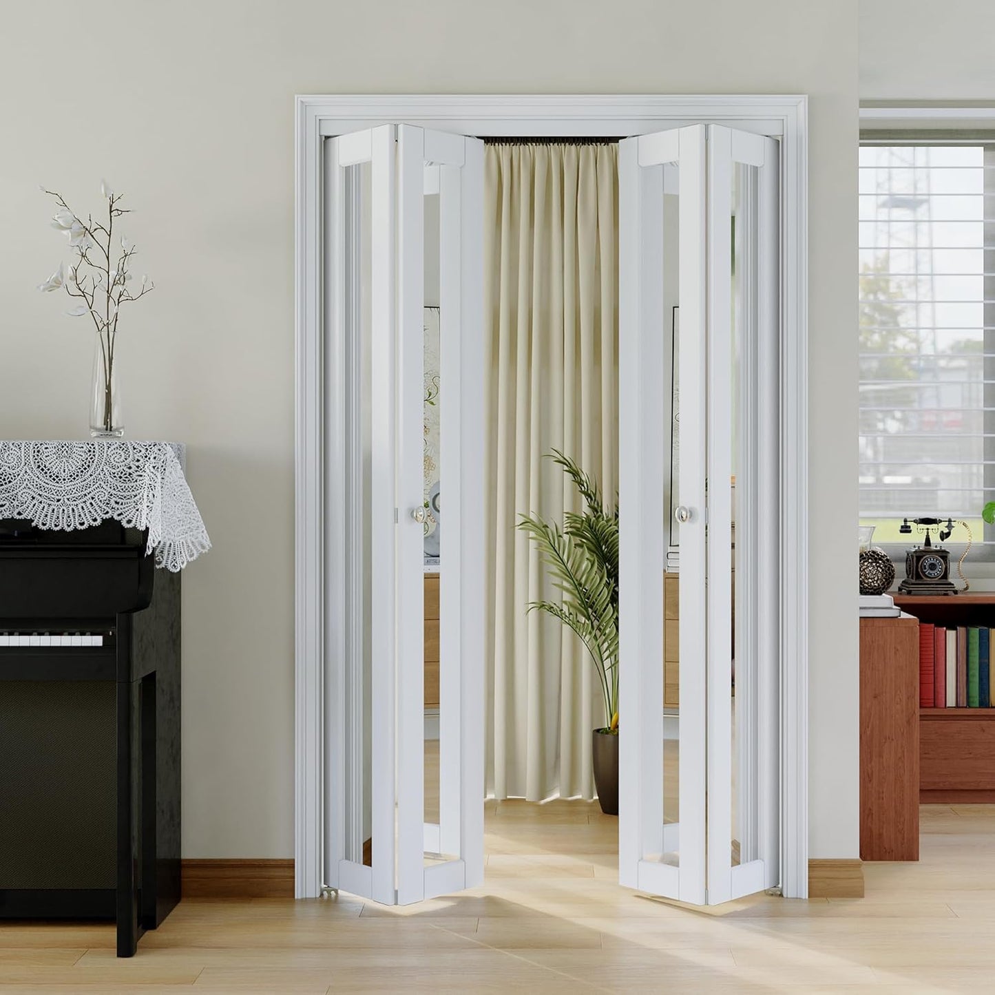 Bifold Doors for 48in x 80in Opening with Mirrored Panels