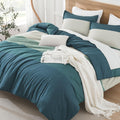 Litanika Comforter Set Full Size Dark Teal - Lightweight Colorblock