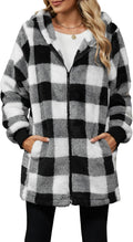 Yanekop Womens Oversized Sherpa Jacket for Cozy Winter Wear