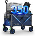 Collapsible Folding Wagon - Heavy Duty 350 lb Outdoor Utility Cart