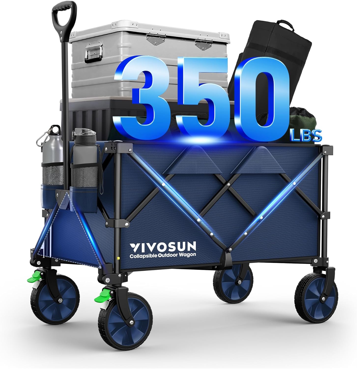 VIVOSUN Collapsible Folding Wagon for Outdoor Utility Needs