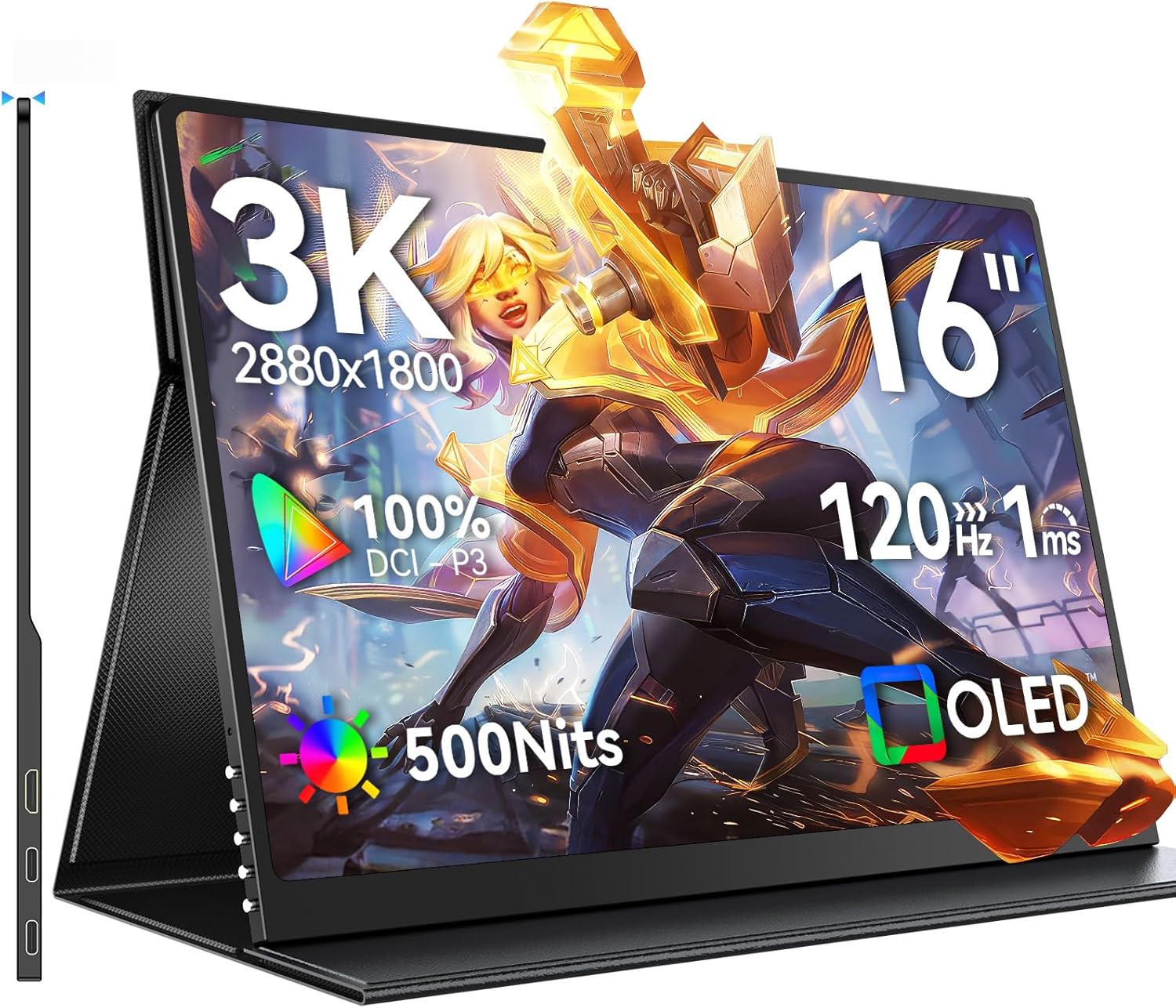 UPERFECT 16 OLED Portable Monitor: 3K Resolution, 120Hz Refresh Rate