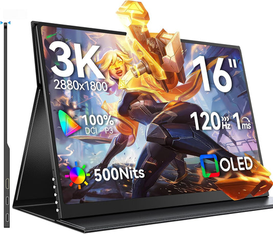 UPERFECT 16 OLED Portable Monitor: 3K Resolution, 120Hz Refresh Rate