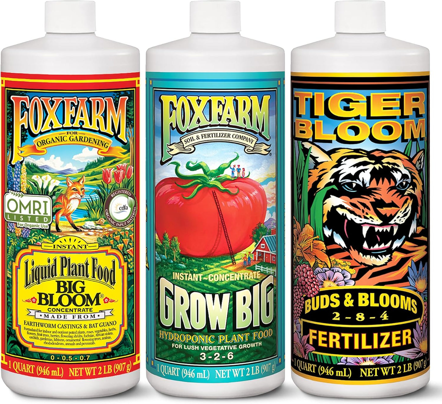 FoxFarm Liquid Nutrient Trio for Hydroponic Gardening Success