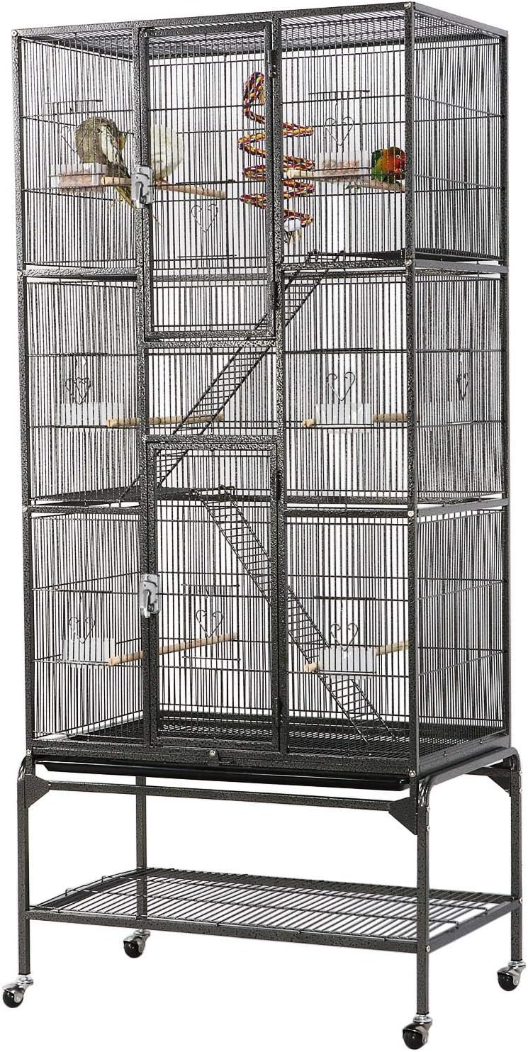 Yaheetech 69-Inch Extra Large Bird Cage for Mid-Sized Parrots