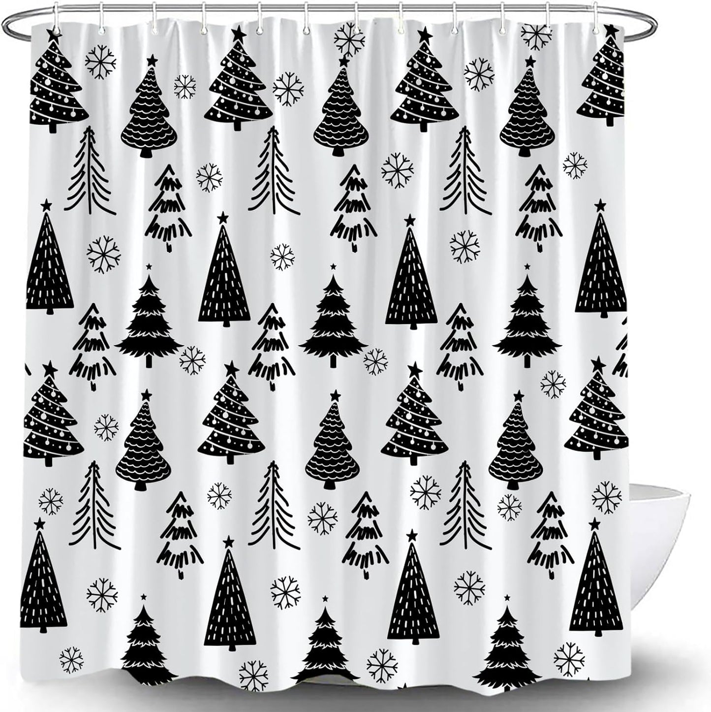 Rustic Winter Forest Shower Curtain