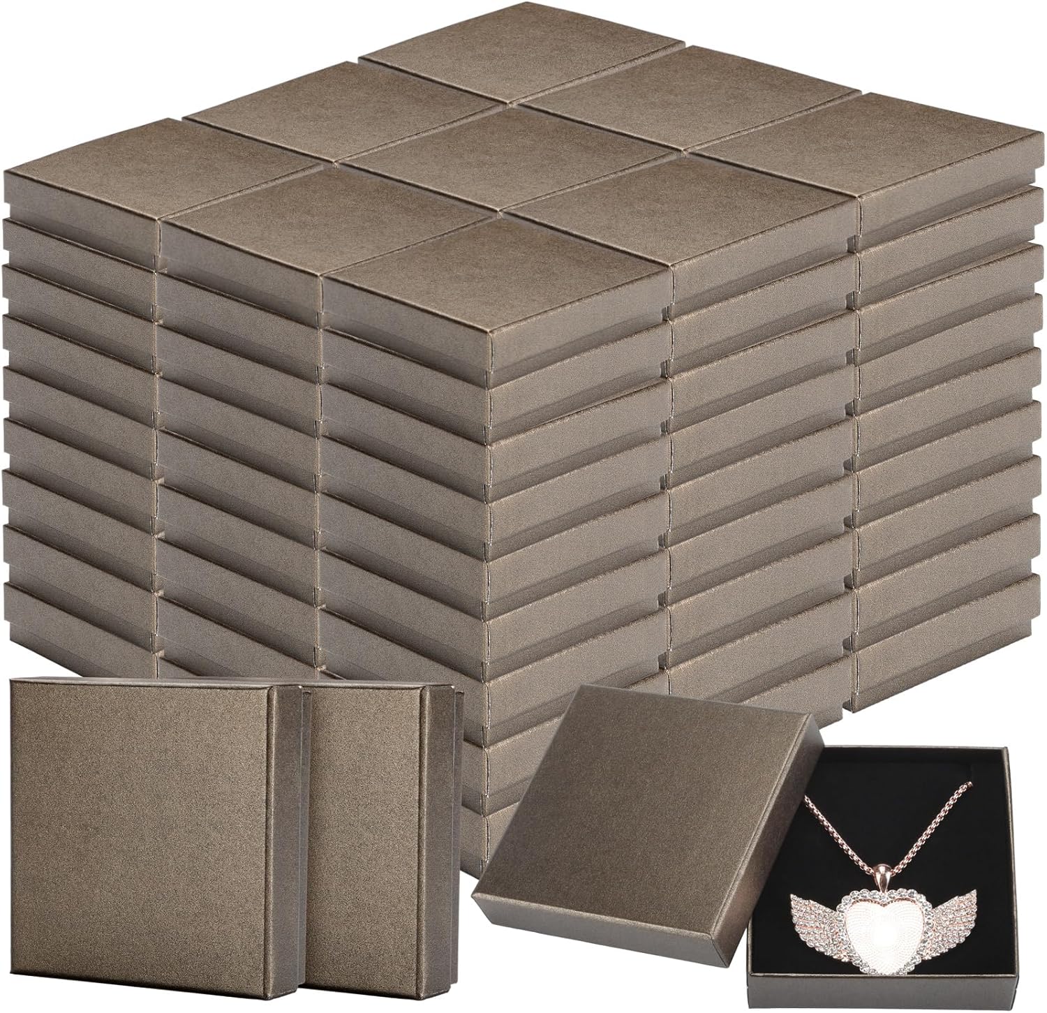 100 Pcs Jewelry Gift Boxes Bulk for Necklace Earring Bracelet