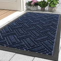 Indoor Outdoor Mat 36x24 Navy - Durable Non Slip Doormat