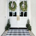 Black and White Plaid Rugs for Indoor Outdoor Use, 3ftx5ft