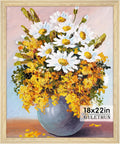 18x22 Picture Frame Natural Wood Poster Frame - Sturdy Plexiglass