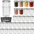 CycleMore 6 oz Mason Jars 30 Pack - Small Airtight Canisters