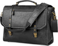 Mens Messenger Bag 15.6 Inch Waterproof Faux Leather Briefcase