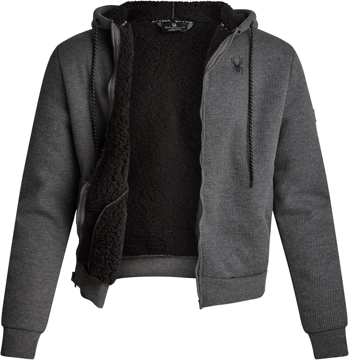 Spyder Mens Sherpa Fur Hoodie - Lightweight Full Zip Jacket
