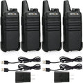 Retevis RT22 Two Way Radio Long Range Rechargeable - Compact 4 Pack