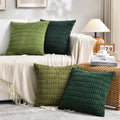 Fancy Homi Set of 4 Green Boho Decorative Throw Pillow Covers