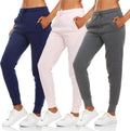 BottomLine 3 Pack Sweatpants Women - Cozy Fleece Joggers Comfort