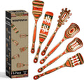 Wooden Spoons for Cooking - WOSPONFAN Kitchen Utensils Set