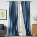 PRIMROSE 100% Full Blackout Velvet Curtains 84 in - Plush Thermal