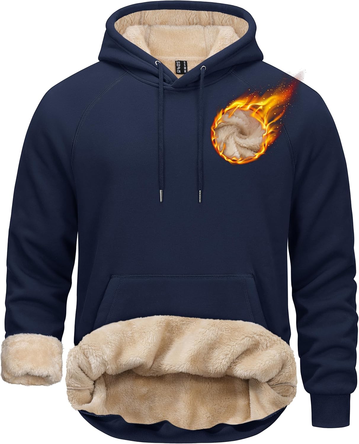 TACVASEN Men's Sherpa Lined Hoodies for Winter Warmth and Comfort