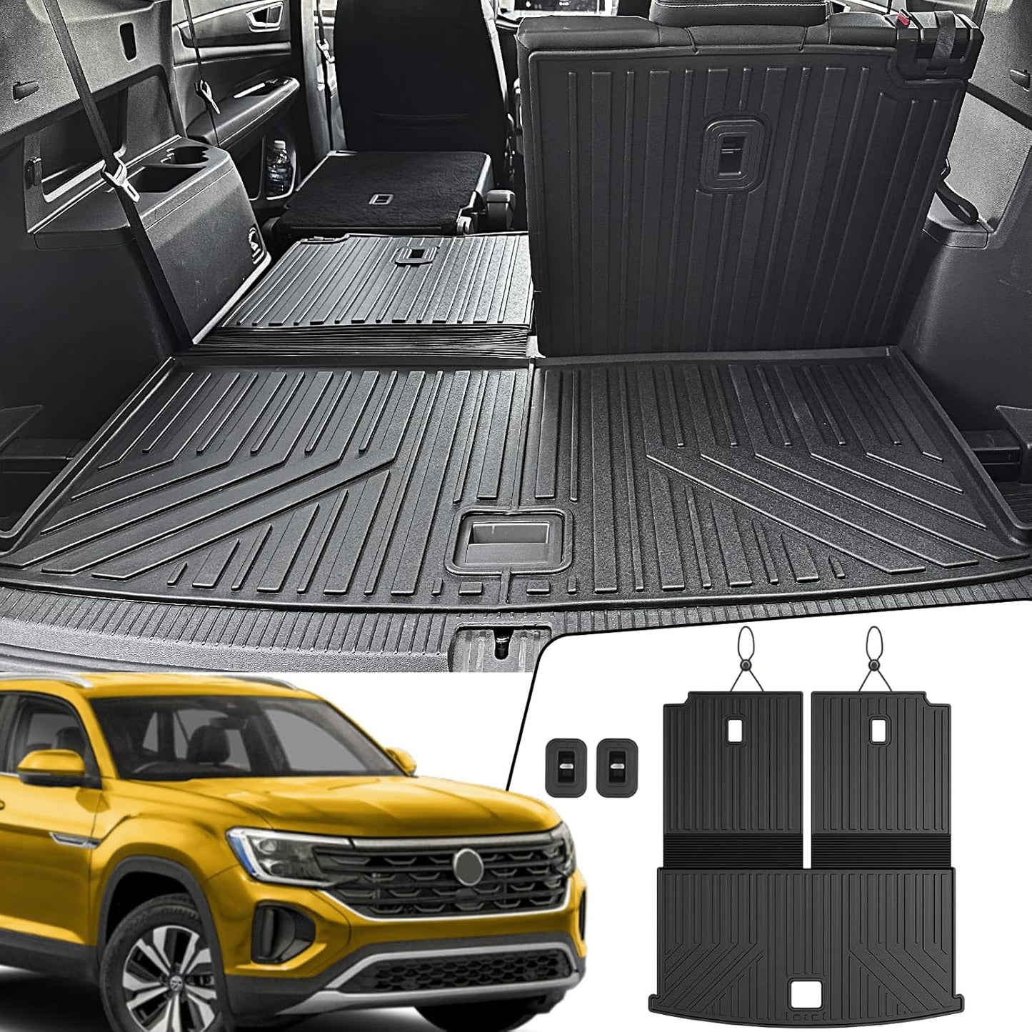 Custom Fit Cargo Mat with Backrest for Volkswagen Atlas 2018-2026